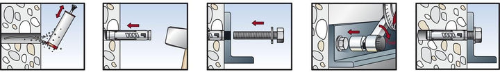 fischer 90245 TA M 6 Schwerlastanker verzinkt mit Zulassung 50 Stück, M 6