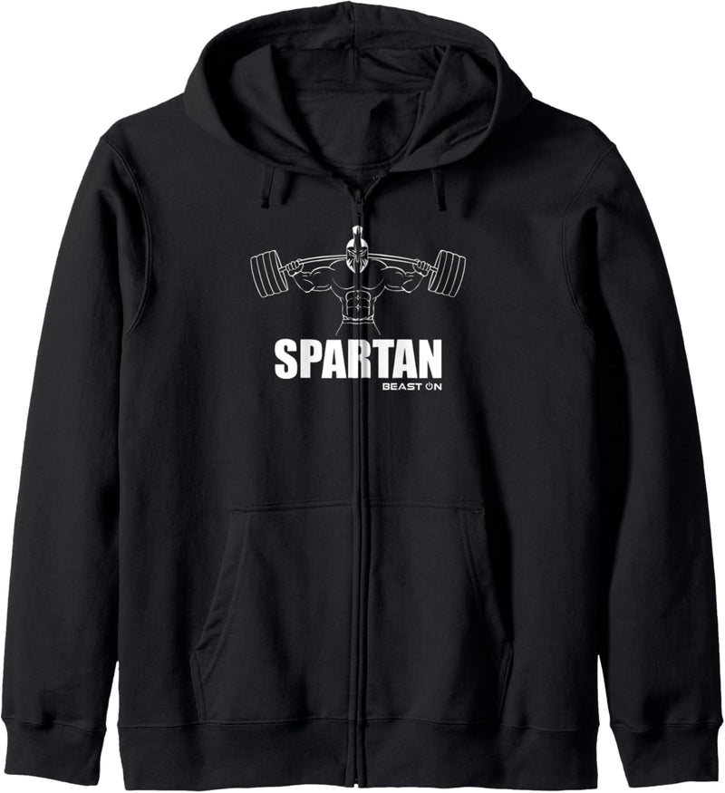 SPARTAN | Spartaner Beast On GYM Motivation Fitness Sprüche Kapuzenjacke