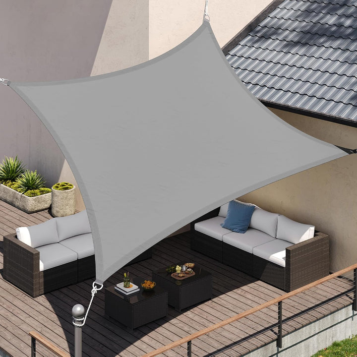 SONGMICS Sonnensegel 3x4m Wasserdicht 665mm Wassersäule Sonnenschutz aus reissfestem Polyester UV-Sc