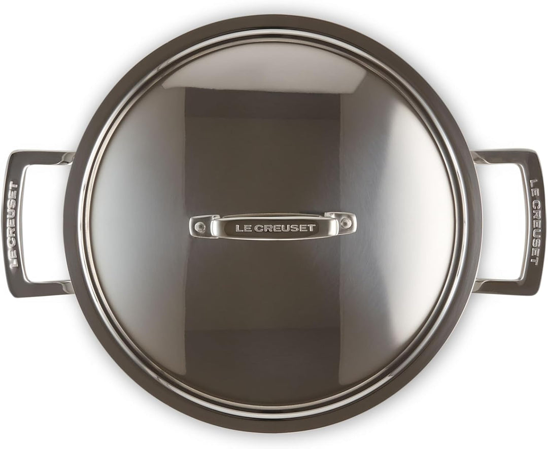 Le Creuset Fleischtopf aus 3-ply Edelstahl mit Deckel, Ø 24 cm, Für alle Herdarten inkl. Induktion g