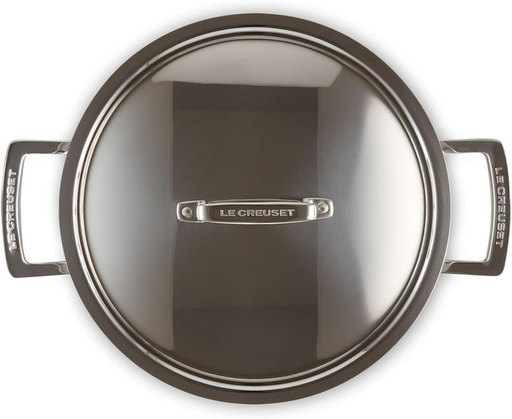 Le Creuset Fleischtopf aus 3-ply Edelstahl mit Deckel, Ø 24 cm, Für alle Herdarten inkl. Induktion g