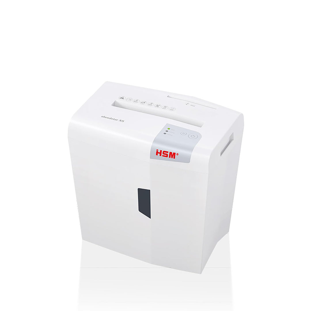 HSM shredstar X5 Aktenvernichter, Sicherheitsstufe P-4, 5 Blatt (Partikelschnitt) mit CD-Schredder w