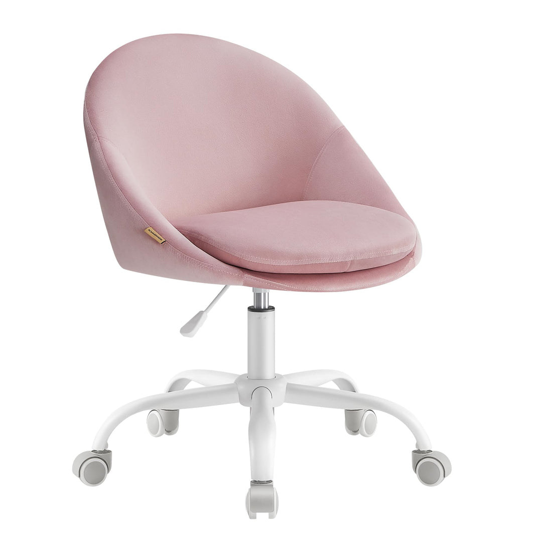 SONGMICS Homeoffice Stuhl, Drehstuhl aus Samt, Schreibtischstuhl, Schaumstoffpolsterung, höhenverste