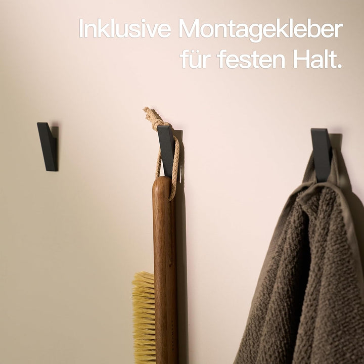 Designfabrik Hamburg Klebehaken | Wandhaken selbstklebend | Handtuchhalter ohne Bohren | Haken für K
