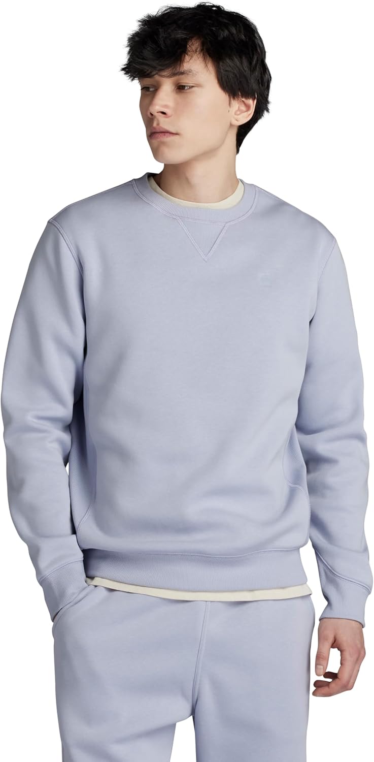 G-Star RAW Herren Premium Core Sweatshirt Sweater M Grau (Icelandic Blue D16917-c235-g081), M Grau (
