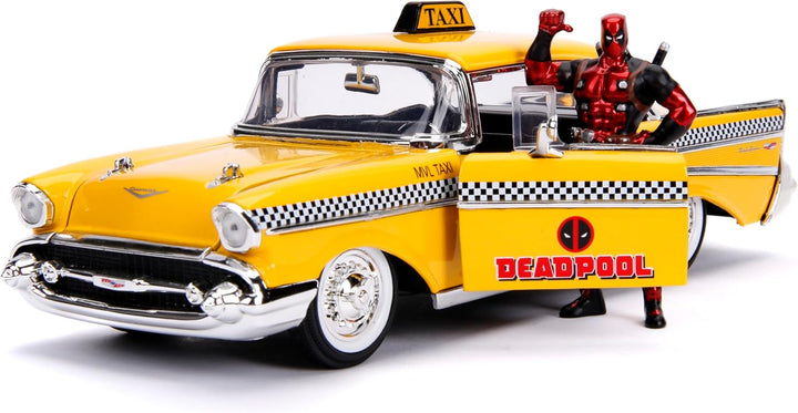 Jada JA30290 1:24 Deadpool Taxi mit Figur, Mehrfarbig