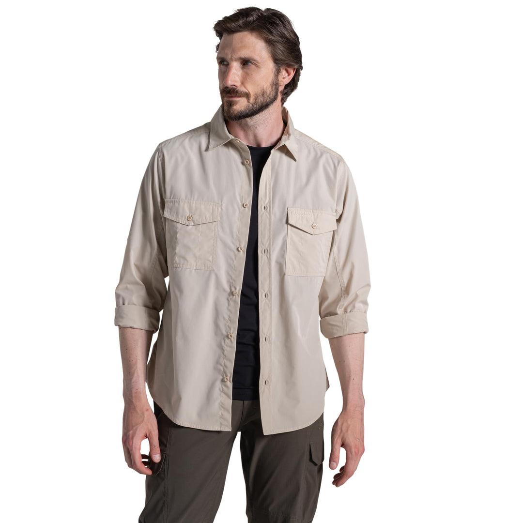 Craghoppers Herren Kiwi Ii Ls Shirts S Oatmeal, S Oatmeal