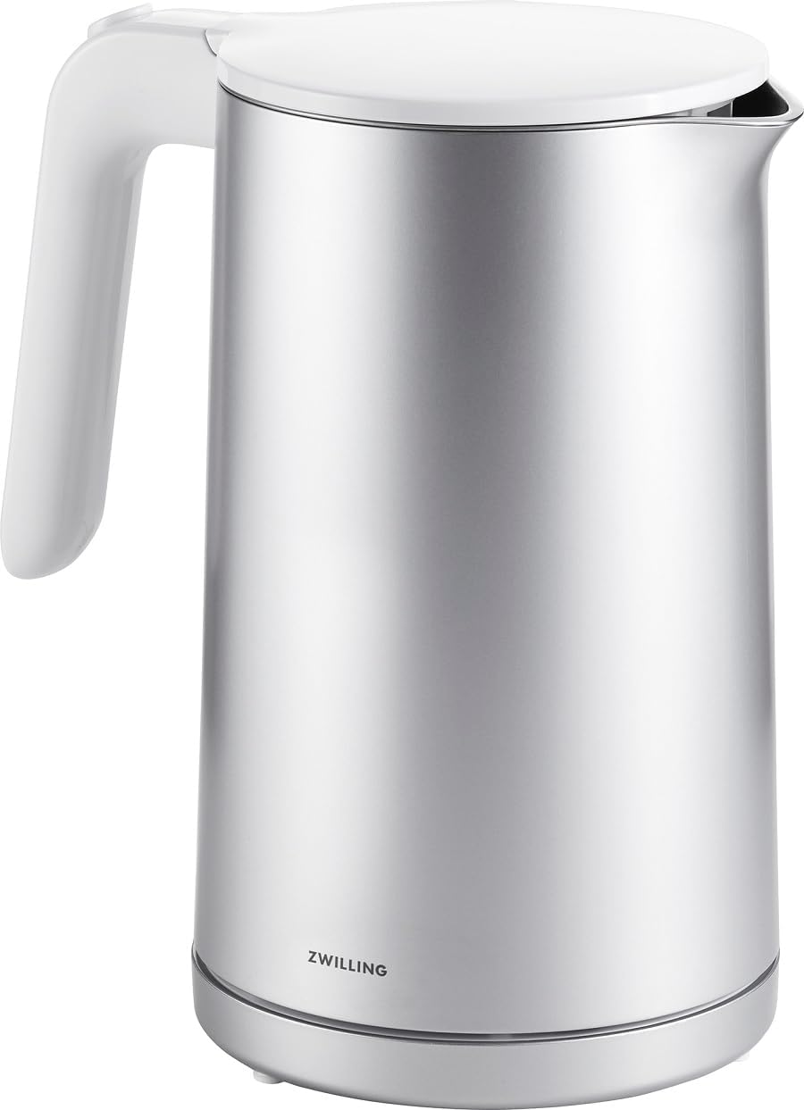 ZWILLING ENFINIGY Wasserkocher mit Edelstahl-Kalkfilter & Überhitzungsschutz, kabellos, 1850 Watt, 1