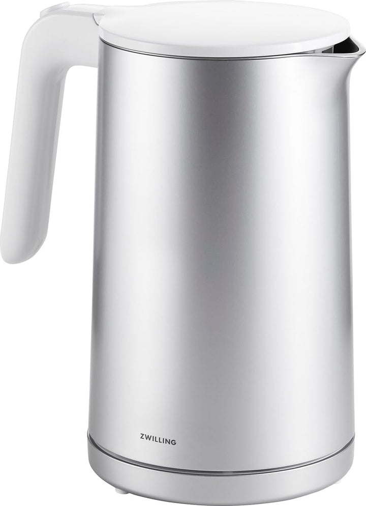 ZWILLING ENFINIGY Wasserkocher mit Edelstahl-Kalkfilter & Überhitzungsschutz, kabellos, 1850 Watt, 1