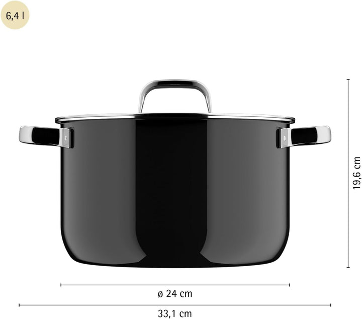 WMF Fusiontec Mineral Pro, Kochtopf mit Deckel, 24 cm, kratzfestes Material, Kochtopf Induktion, für
