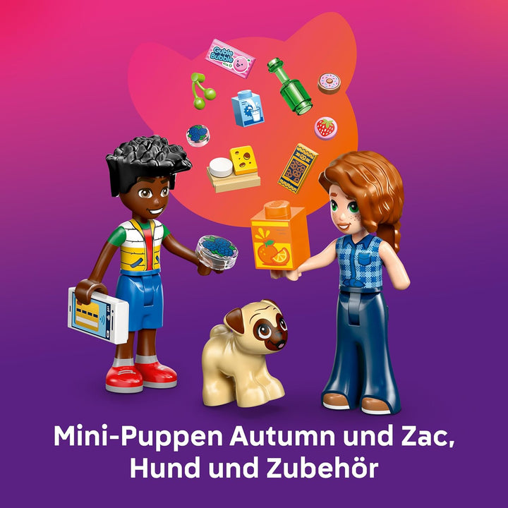 LEGO Friends Heartlake City Mini-Markt - Spielzeugladen mit 2 Mini Puppen, Hundefigur, Kasse &amp; Spiel