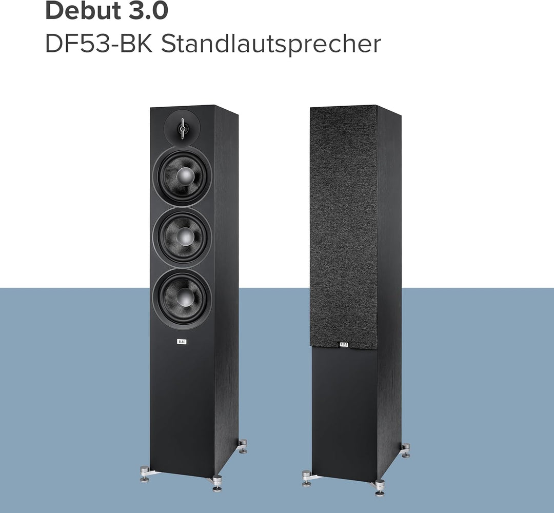 ELAC Debut F5.3 Standlautsprecher – Ideal für die Musikwiedergabe über Ihre Stereoanlage auch als Te