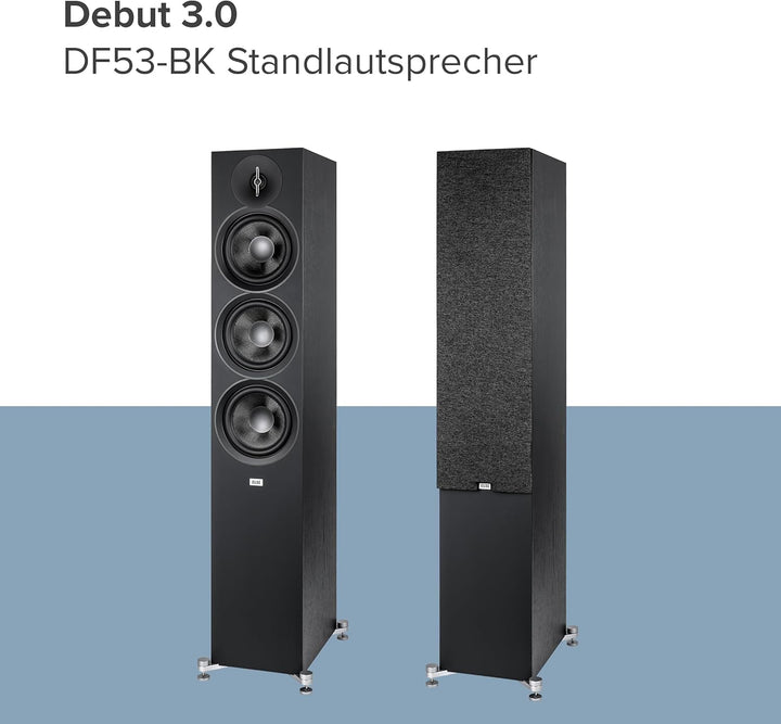 ELAC Debut F5.3 Standlautsprecher – Ideal für die Musikwiedergabe über Ihre Stereoanlage auch als Te