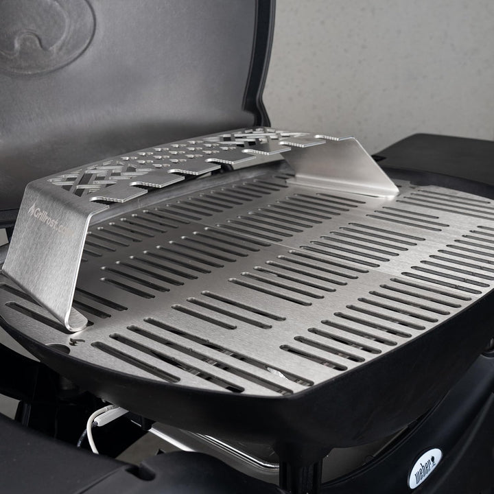Grillrost.com Das Original Edelstahl Multistation | Warmhalterost für Weber Q300/3000er Baureihen |