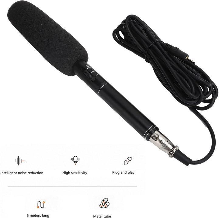 Handheld Interview Mikrofon, XLR Kondensator Gesangsmikrofon mit Richtwirkung für Meetings, von Spre