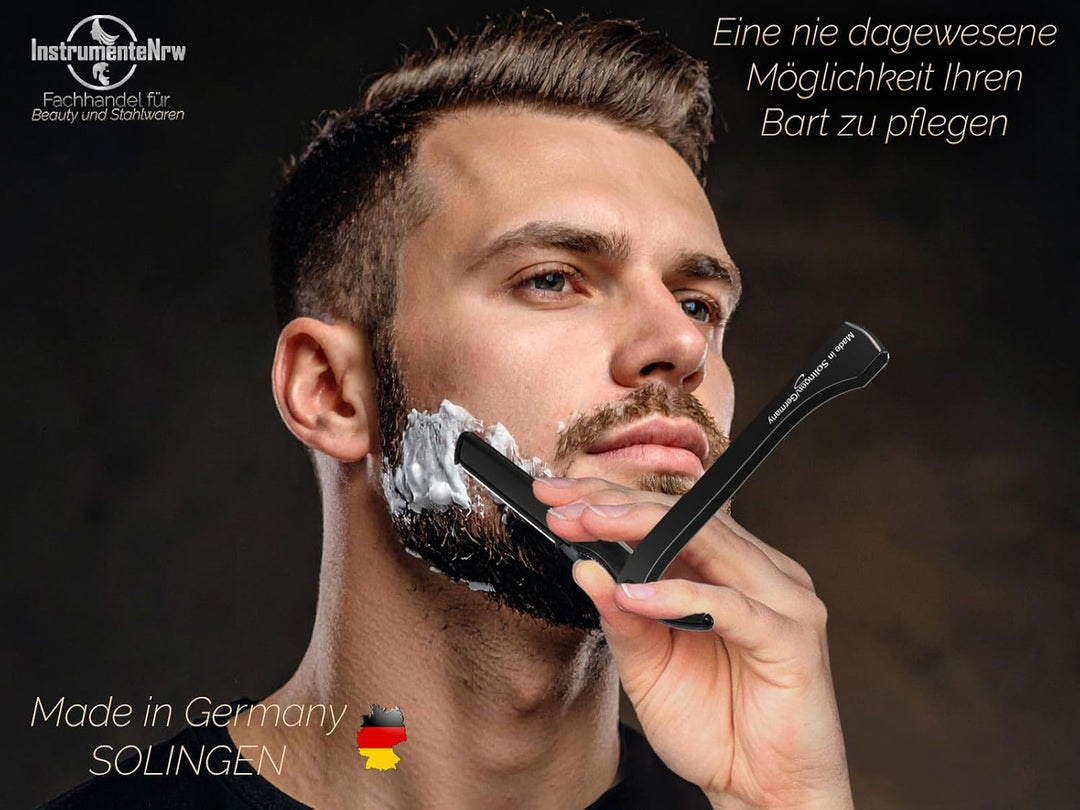 Solinger Rasiermesser Rasier-Set für Männer mit Wechselklingen Made in Germany Bartpflege Messer mit