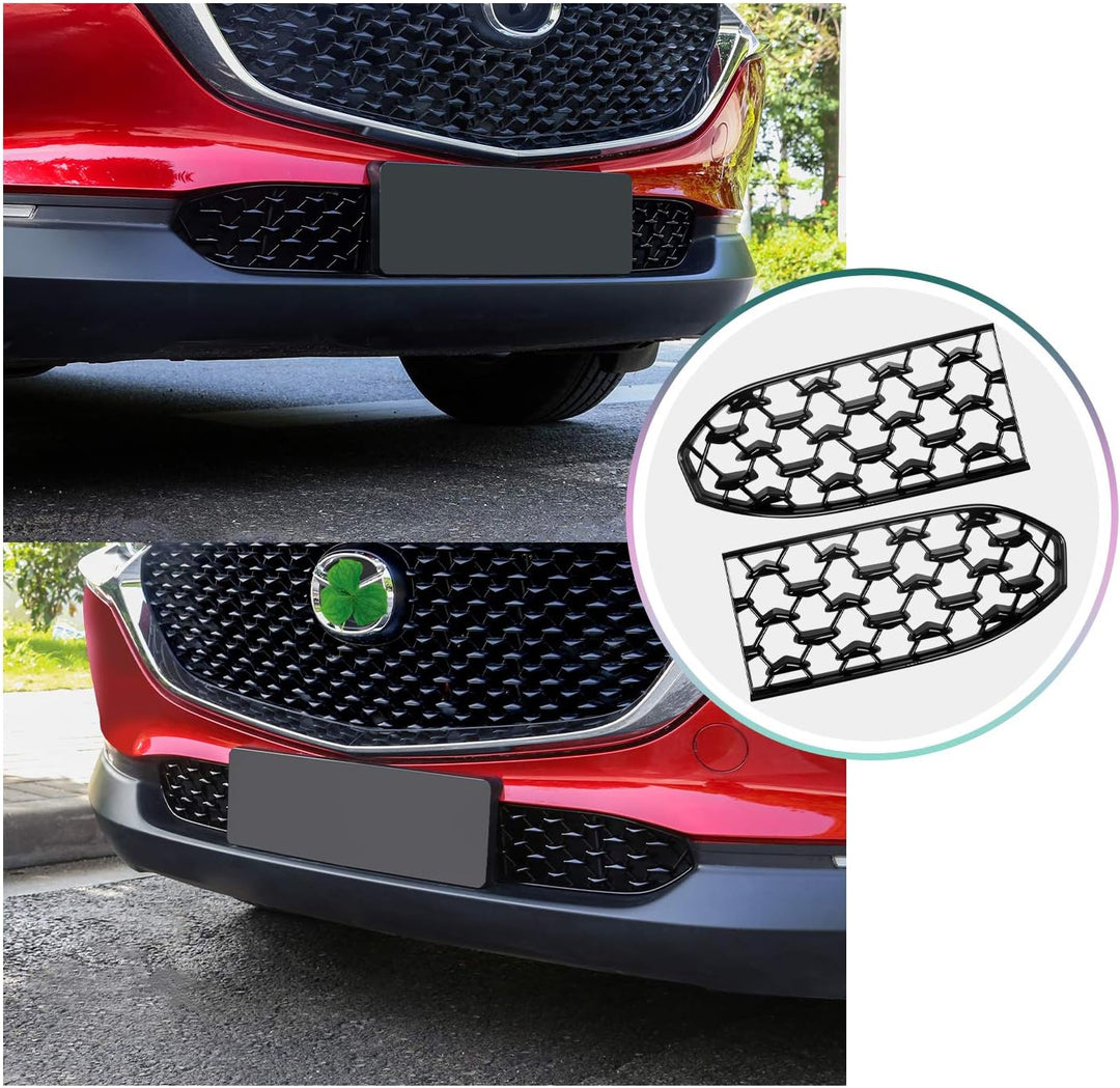 CDEFG Kompatibel mit Mazda CX30 CX-30 2019-2025 2026 Front Kühlergrille Frills Frontstossstangenmask