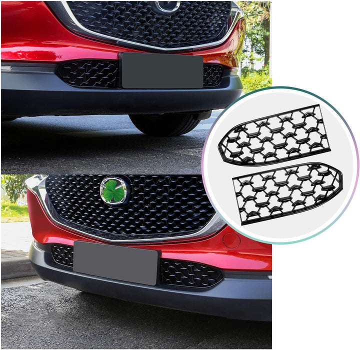 CDEFG Kompatibel mit Mazda CX30 CX-30 2019-2025 2026 Front Kühlergrille Frills Frontstossstangenmask