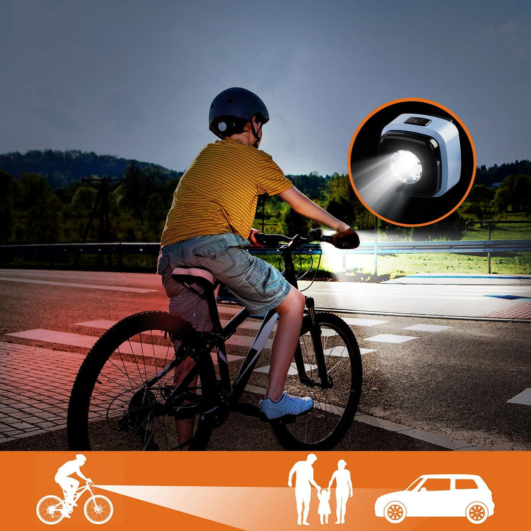 OnMeto Fahrradlicht vorne, IPX5 Wasserdicht Frontfahrrad Lampe Fahrrad licht，USB Type-C Wiederauflad