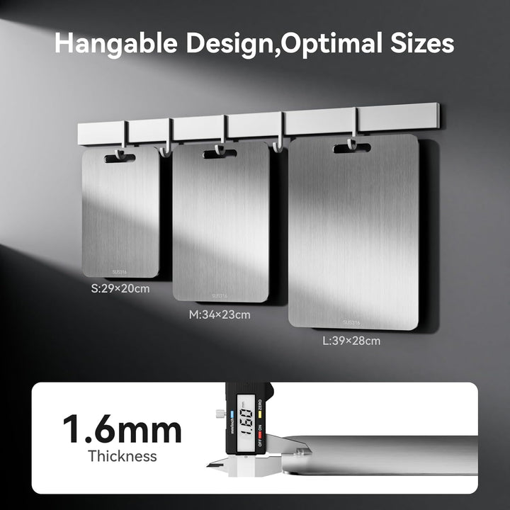 Titan Schneidebrett, Titanium Schneidebrett, schneidebrett Edelstahl, Titanium Cutting Board, Stainl