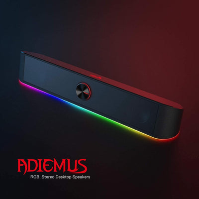 Redragon GS560 Adiemus RGB Desktop-Soundbar, 2.0-Kanal-Computerlautsprecher mit dynamischer Lichtlei