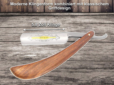 Rasiermesser SET für Männer mit EXTRA BREITEM Abziehleder Streichmriemen Rasiermesser und Paste aus