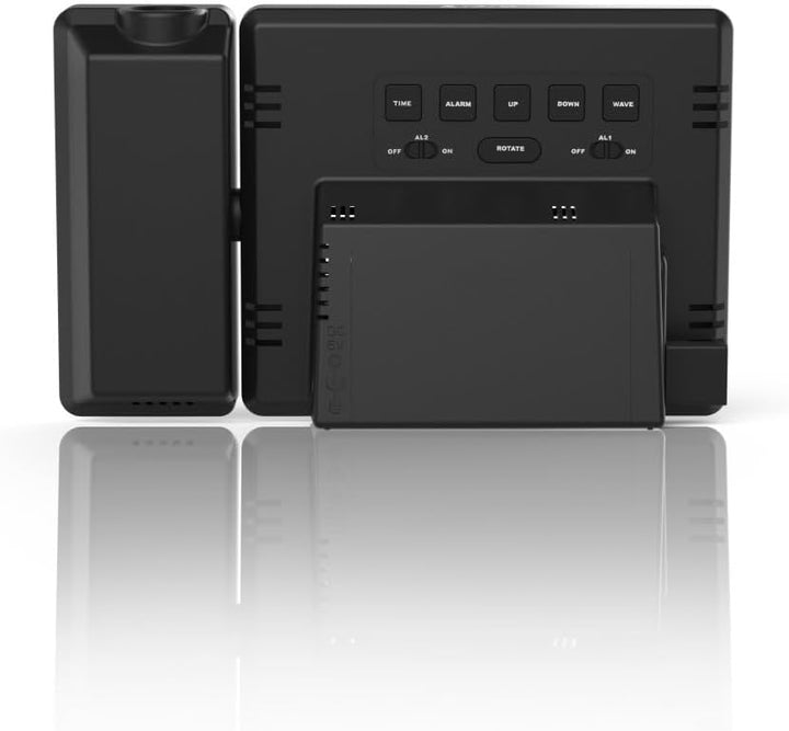 Hama Projektionswecker mit USB-Anschluss (Digitaler Funkwecker mit Touch-Screen, Wecker mit Projekti