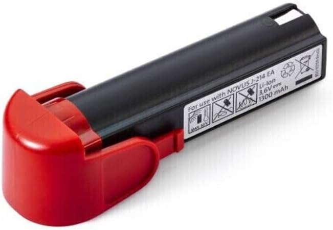Novus Akku-Tacker J-214 im Koffer, Elektrotacker, 3.6 V Akku, LED-Arbeits-Licht, Schlagkraftregelung