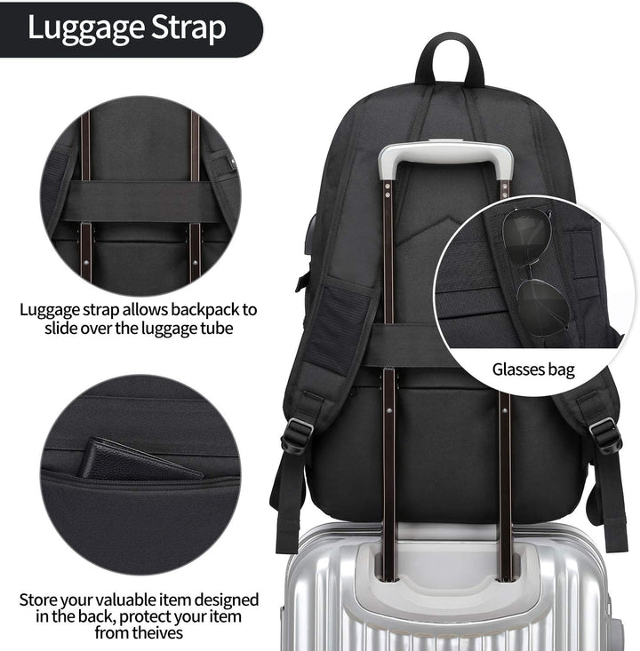 Laptop Rucksack Herren,17 Zoll Laptop Anti Diebstahl Rucksack Tasche Schulrucksack Business Notebook