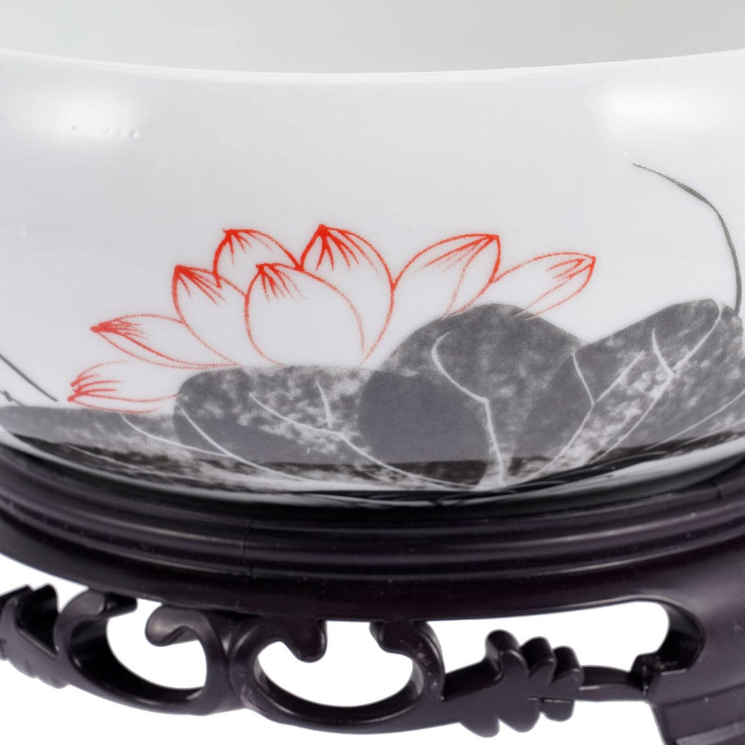 Happyyami 1 Set Runder Grosser Flacher Sukkulenten-Keramik-Übertopf Bonsai-Töpfe Kaktus-Blumen-Übert