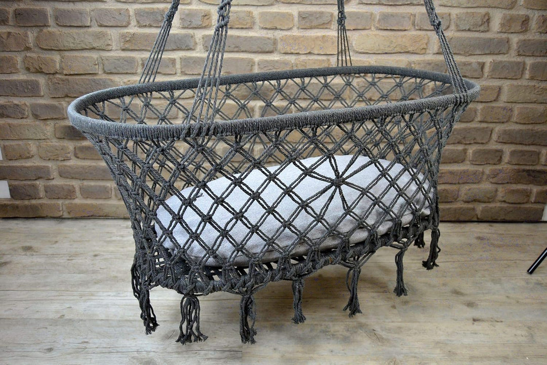 Livitat Babyschaukel Indoor Bettchen Hängebett mit Matratze - Hängeschaukel Babywiege Nestschaukel E