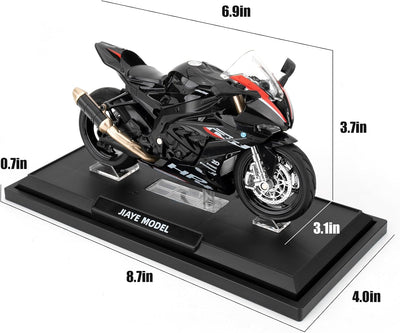 imtfzct 1/12 BMW HP4 Motorrad Modellauto, Spielzeugmotorrad mit Sound und Licht, Mini-Motorrad-Rennw