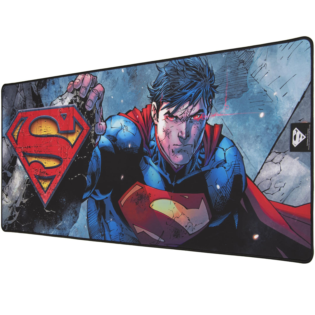 Subsonic Superman - Anti-Rutsch-Mauspad XXL 90 mm x 40 mm in Perlenoptik - Offizielle Lizenz DC comi