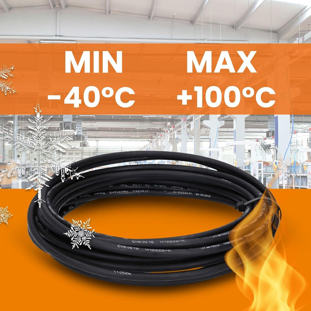 10 Meter Lapp H1Z2Z2-K 10mm² Solarkabel 1X10 Kabel weiss schwarz, 10m