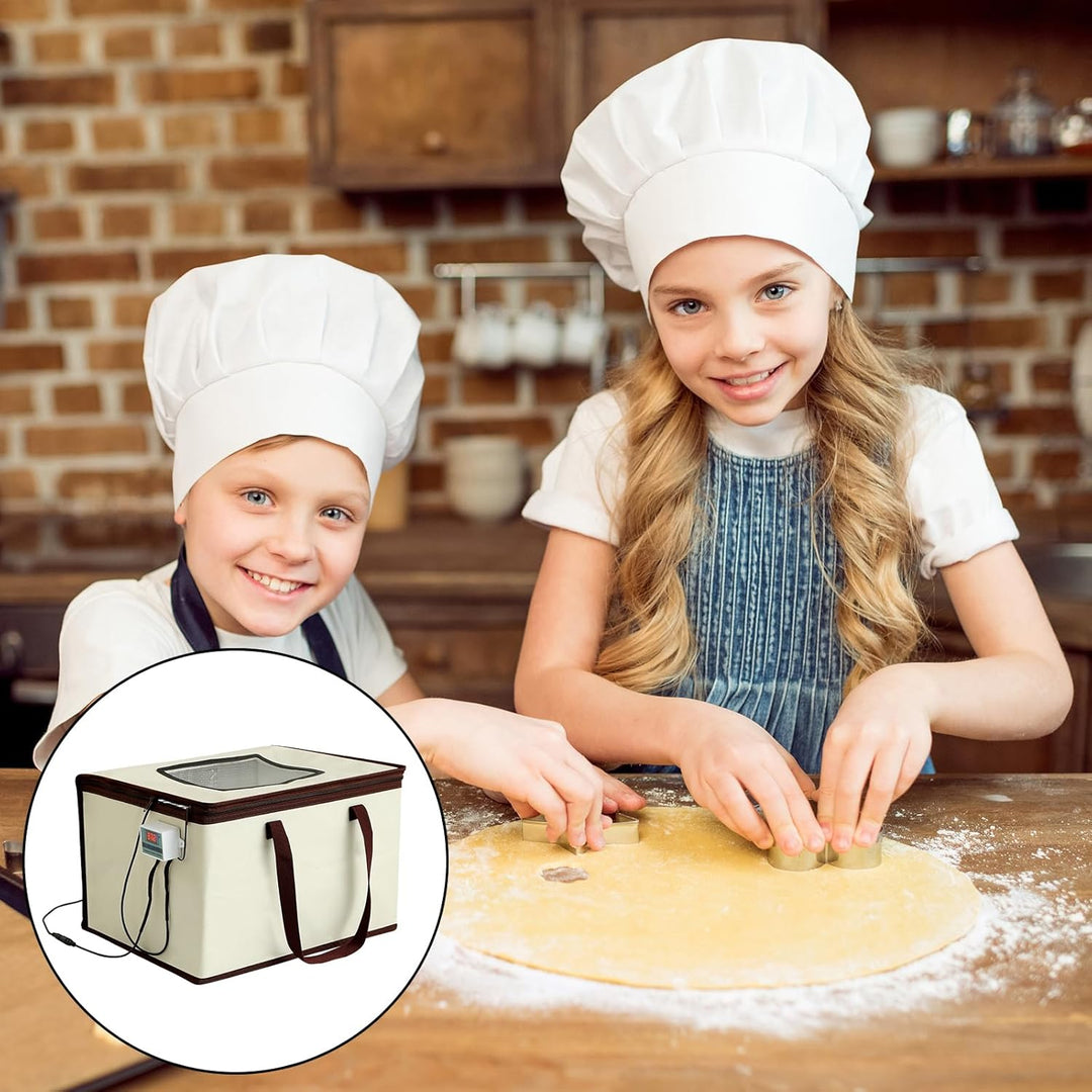 Brot Gärbox mit Heizung, Brot Gärbox Sauerteig Brot Gärschrank 35L Faltbare Teiggärbox mit Einstellb