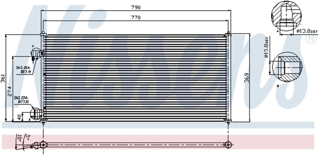 Nissens 94664 Kondensator, Klimaanlage