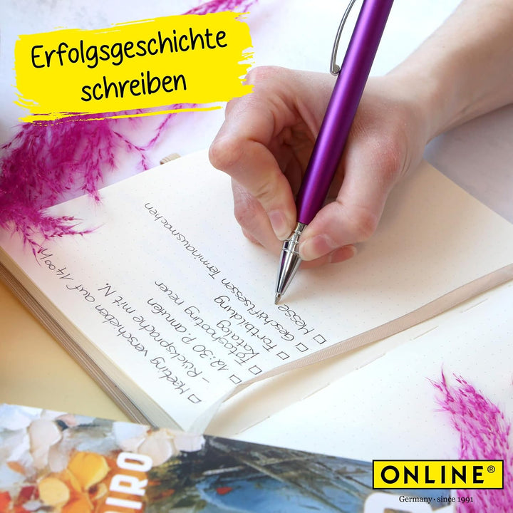 ONLINE Kugelschreiber Vision Blue I Drehkugelschreiber mit Standard Grossraummine in Strichstärke M,