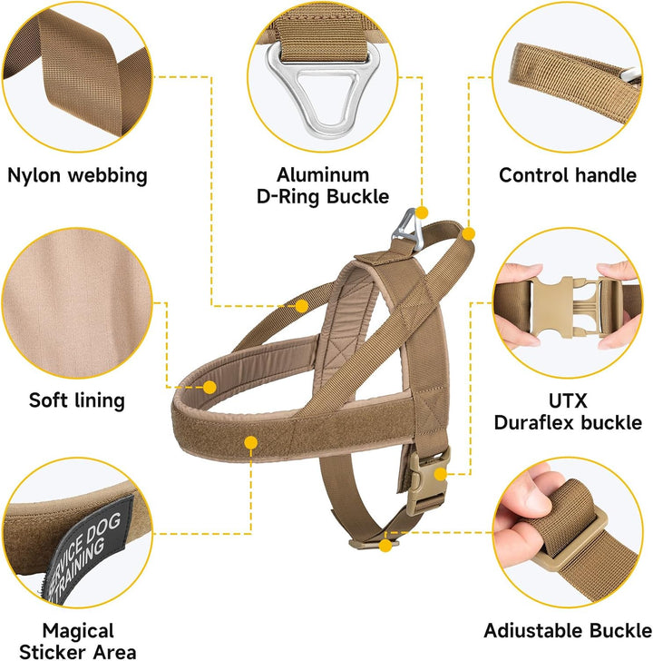 EXCELLENT ELITE SPANKER No Pull Hundegeschirr Verstellbares Nylon-Hundegeschirr mit Kontrollgriff fü