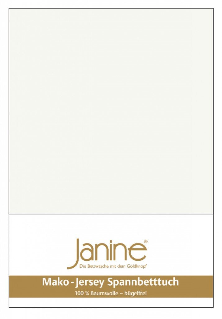 Janine Spannbetttuch 5007 Mako Jersey 140/200 bis 160/200 cm Ecru Fb. 09 140/200 cm - 160/200 cm Ecr