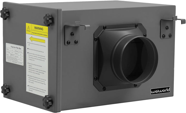 3-lagige Filter Box 100 mm, mit HEPA- und Aktivkohlefilter, passend für 100 mm Inline-Kanalventilato