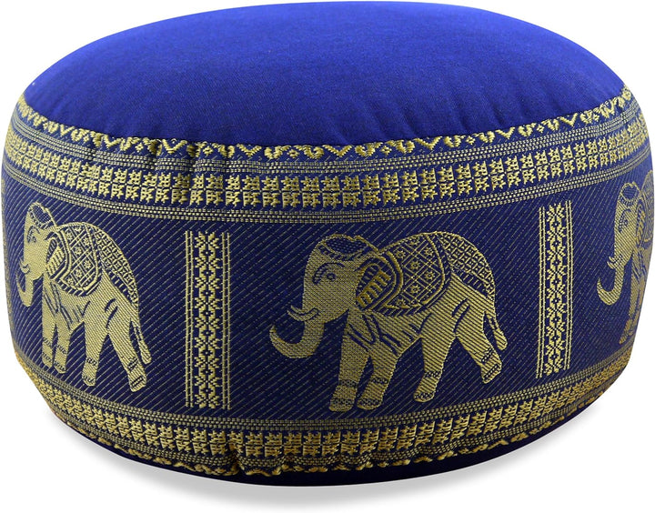 livasia Meditationskissen Thaiseide, Yogakissen klein mit Kapok, Pouf, Bodenkissen Yoga Zen Meditati