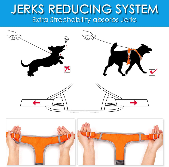 ThinkPet No-Pull Hundegeschirr, Atmungsaktiv Brustgeschirr für Kleine Mittlere Grosse Hunde, Einstel