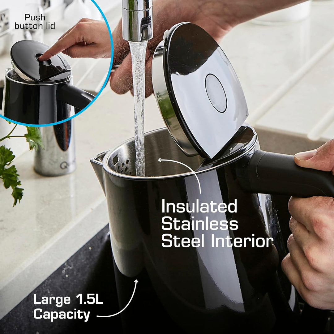 Swan Alexa Elektrisch Wasserkocher WIFI Smart Kettle 1,5L, Kabellos, LED-Touchscreen, Warmhaltefunkt