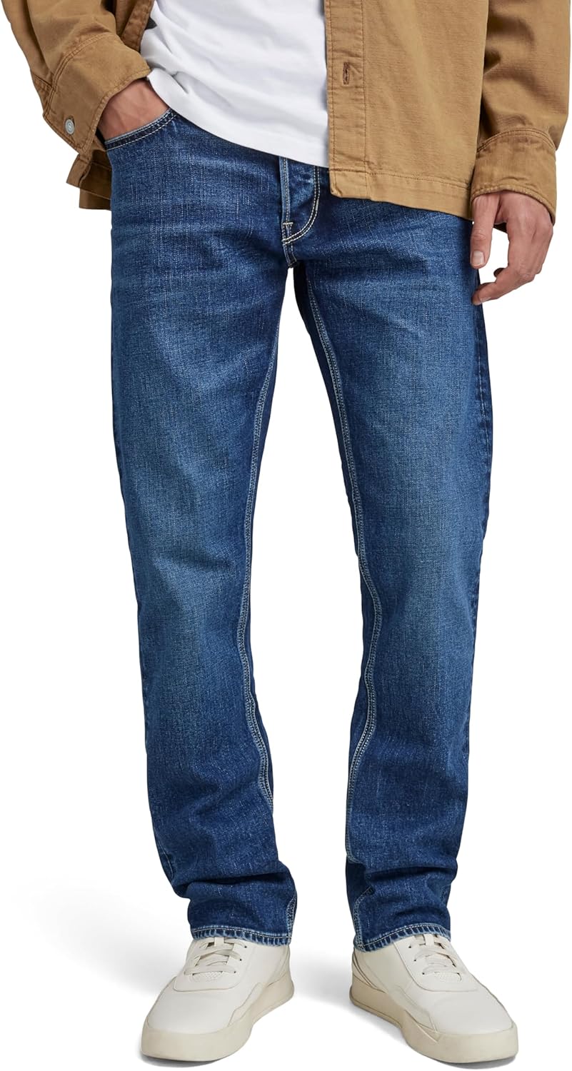 G-Star Herren Mosa Straight Jeans 26W / 30L Blau (Faded Atlantic Ocean D23692-c052-g119), 26W / 30L