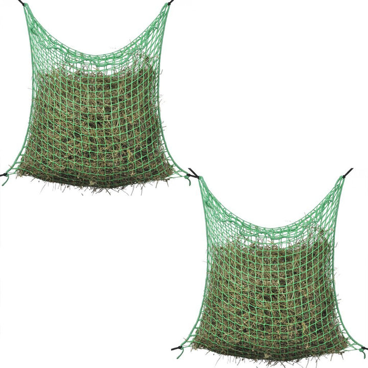 Festnight 2 Stk. Heunetze Heunetz Quadratisch Heu Netz Heunetztasche aus 100% PP 0,9 x 1,5 m