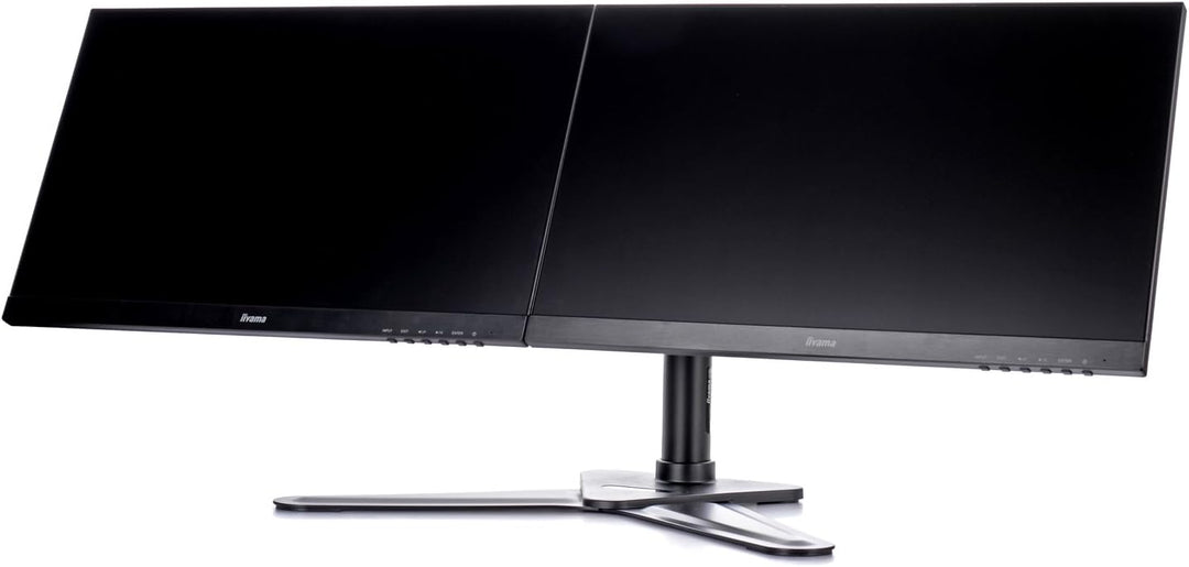 iiyama DS1002D-B1 Standfuss duale Monitorhalterung (für Displays bis 30 Zoll und maximal 10kg / Moni