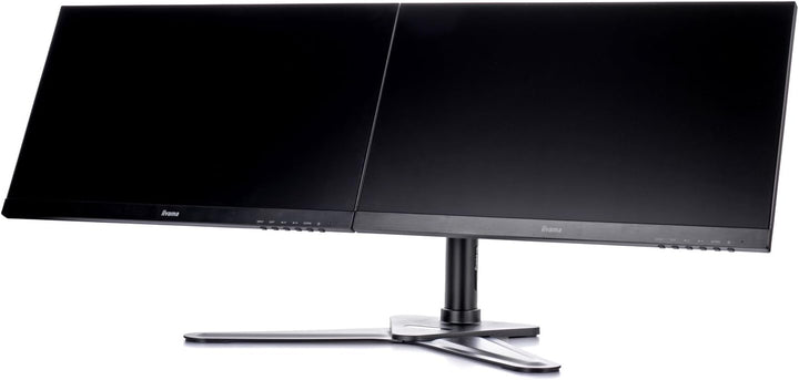 iiyama DS1002D-B1 Standfuss duale Monitorhalterung (für Displays bis 30 Zoll und maximal 10kg / Moni