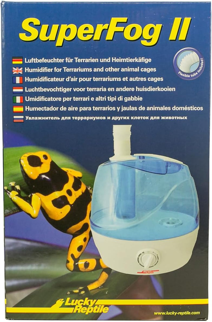 Lucky Reptile Super Fog II - Terrarien Luftbefeuchter mit 2,1 Liter Wassertank - Nebelmaschine mit 3