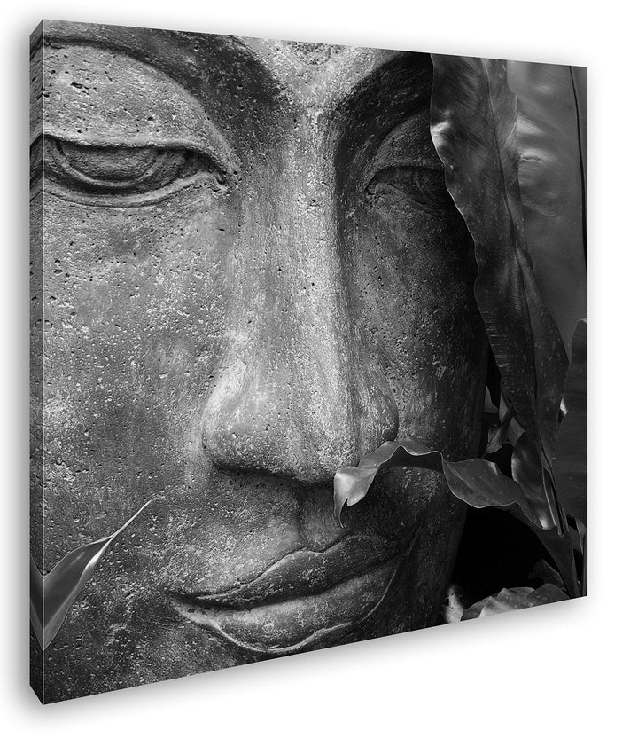 deyoli Zen Buddha Statur Format: 60x60 Effekt: Schwarz&Weiss als Leinwandbild, Motiv fertig gerahmt
