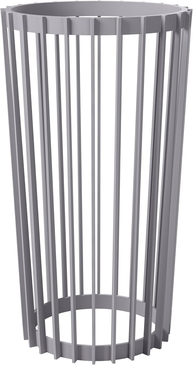 MELTOM Gartentisch XXL – Platin – Runder Robuster Kunststoff (Plastik) – Beistelltisch für Balkon, T